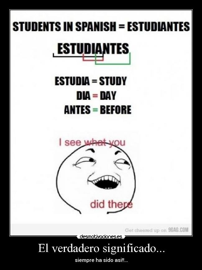 El verdadero significado... -