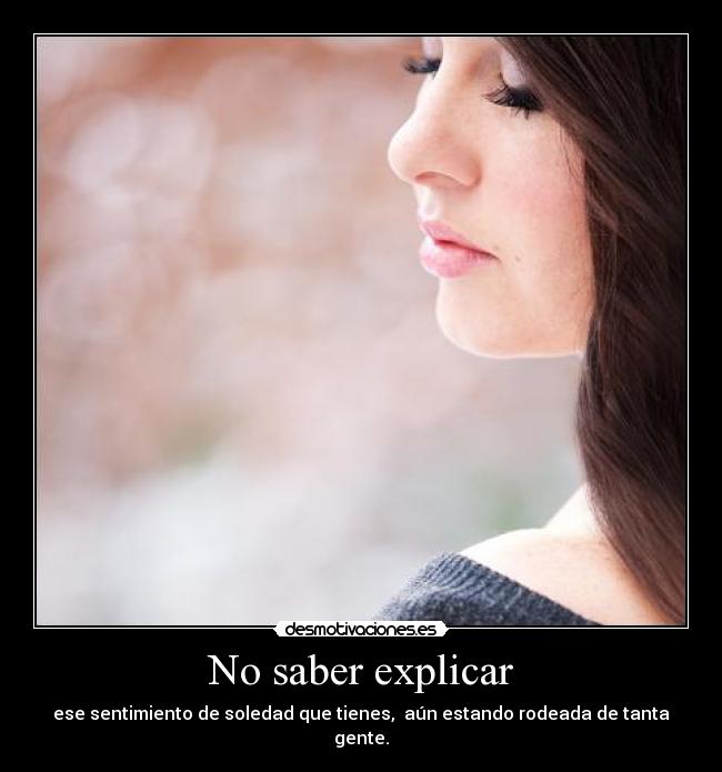 No saber explicar -