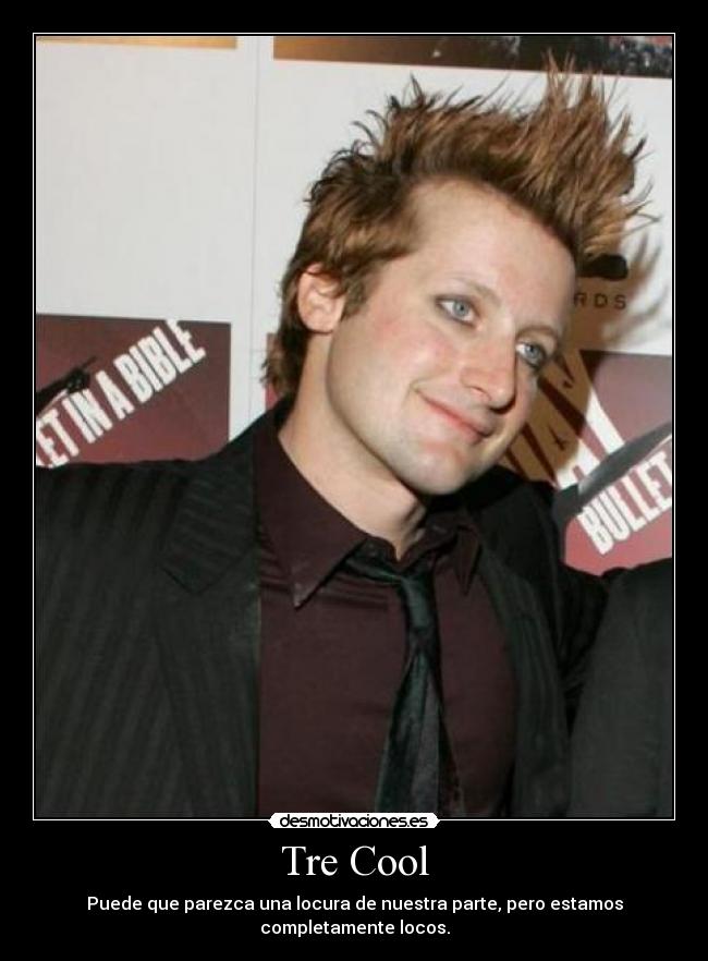 Tre Cool - Puede que parezca una locura de nuestra parte, pero estamos completamente locos.
