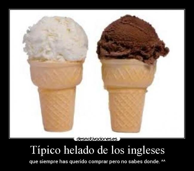 Típico helado de los ingleses -