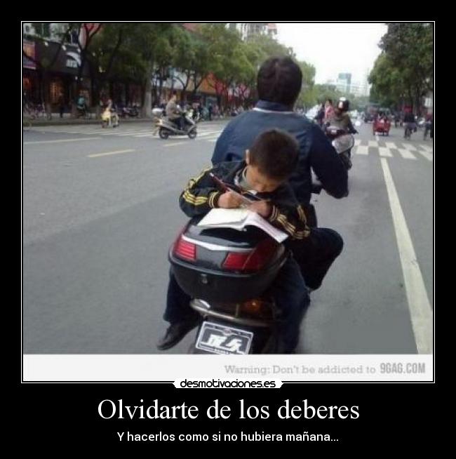 Olvidarte de los deberes -