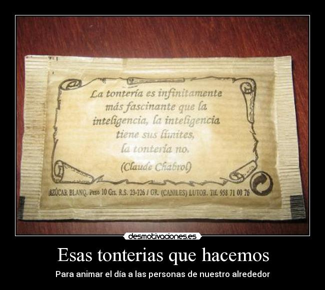 Esas tonterias que hacemos - 