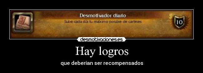 Hay logros - 