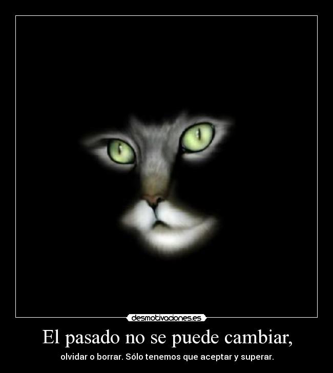 El pasado no se puede cambiar, - olvidar o borrar. Sólo tenemos que aceptar y superar.