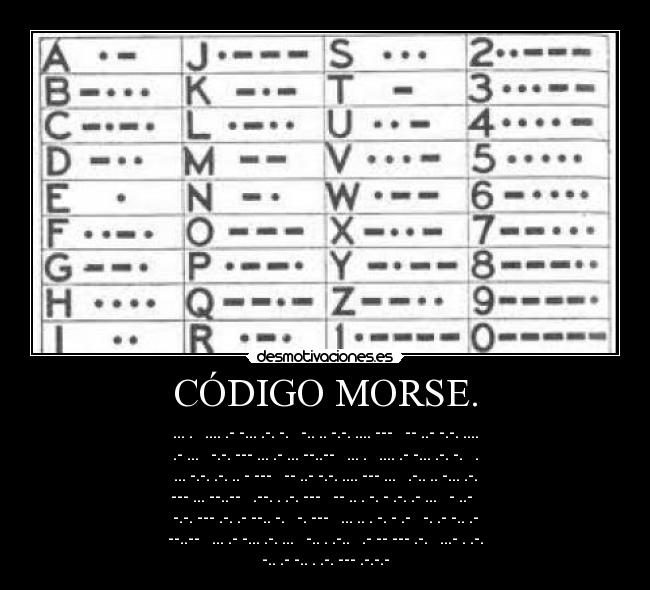 CÓDIGO MORSE. -