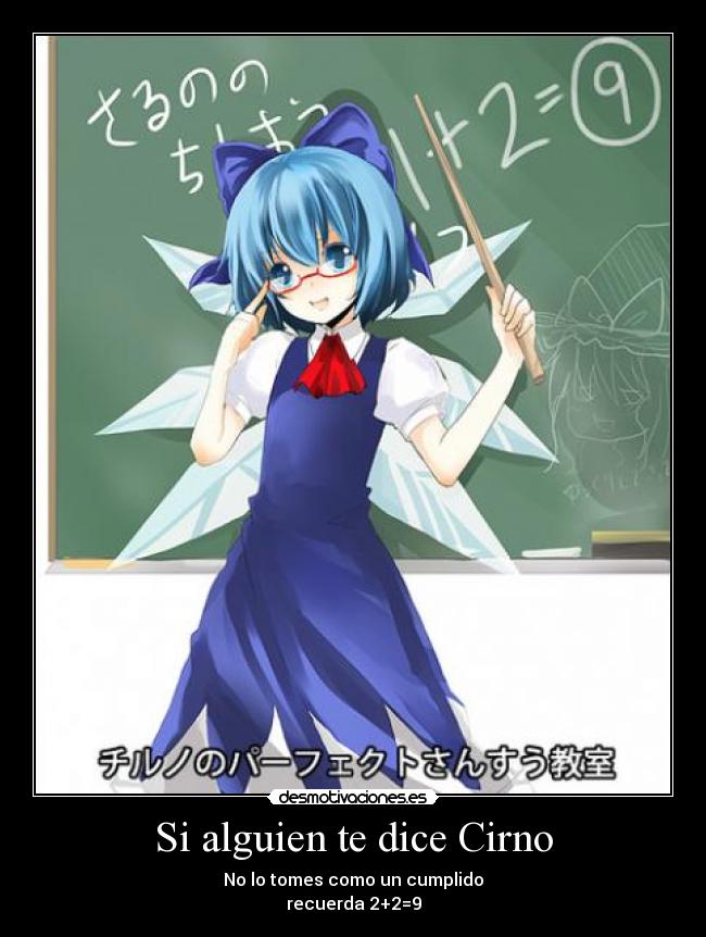 carteles cirno touhou baka marisa kirisame nueve dos zun desmotivaciones