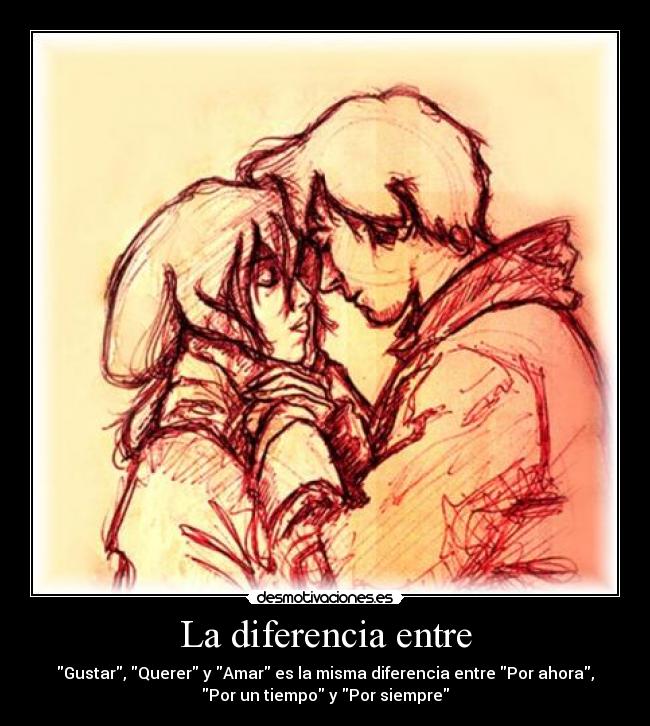 La diferencia entre -