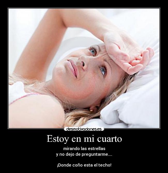 carteles chiste cuarto techo desmotivaciones