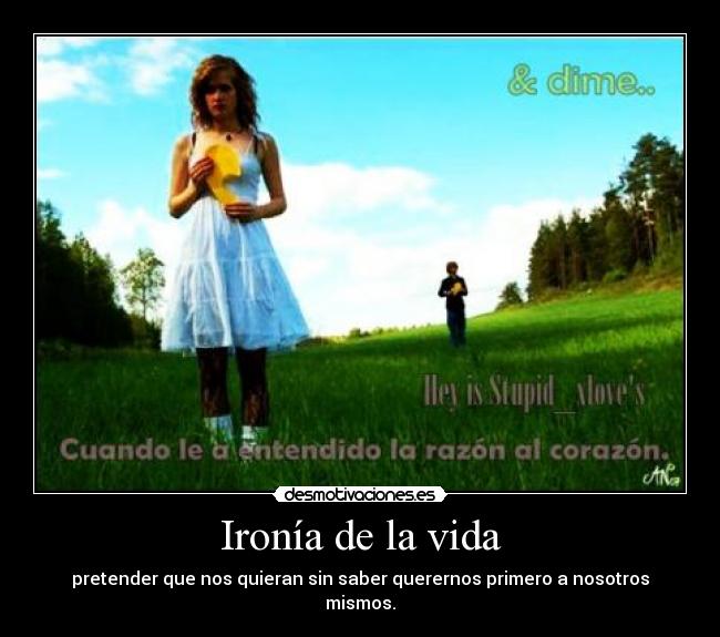 Ironía de la vida -