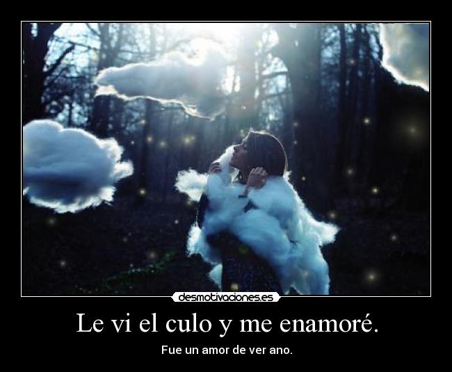 Le vi el culo y me enamoré. - Fue un amor de ver ano.