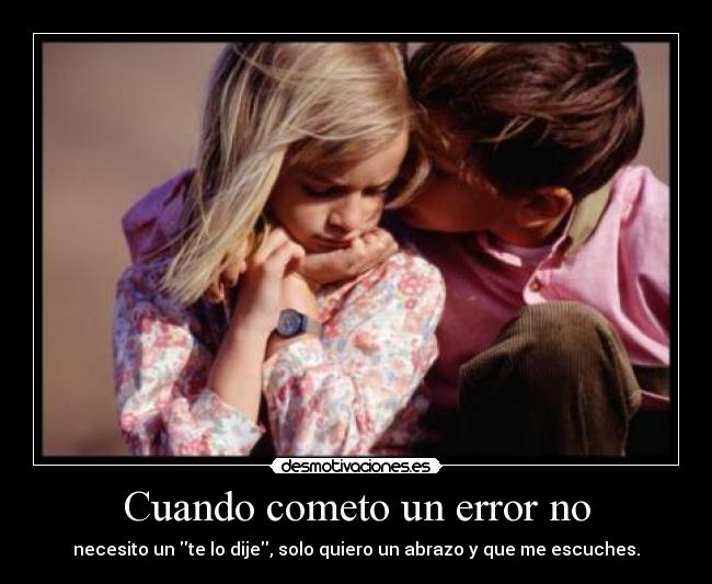 Cuando cometo un error no -