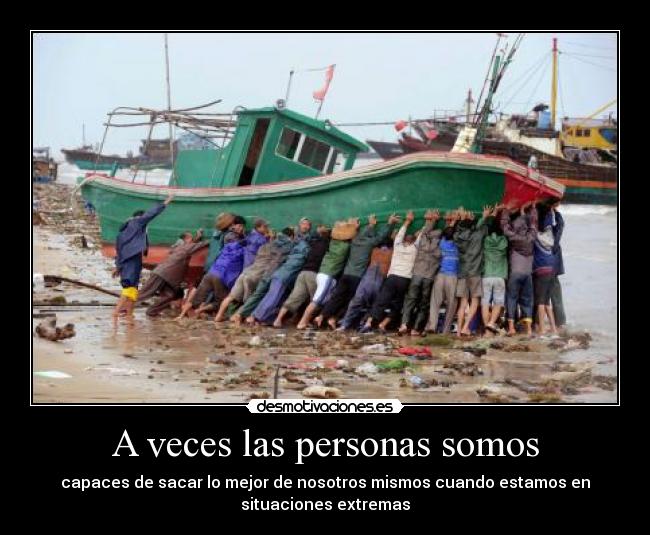 A veces las personas somos - 