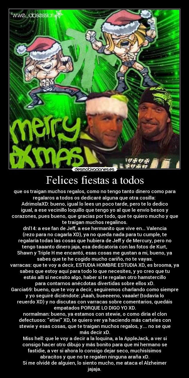 Felices fiestas a todos -
