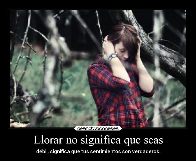 carteles llorar llorar significa que seas debil significa que tus sentimientos son verdaderos desmotivaciones