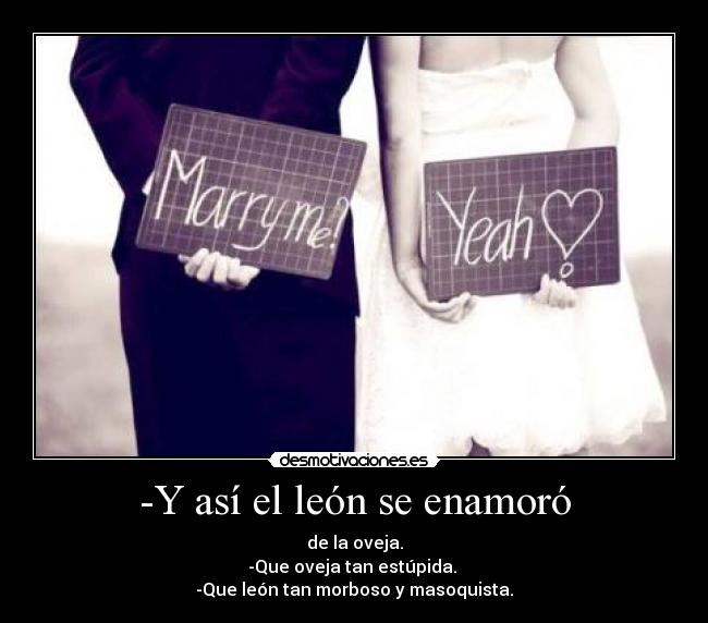 -Y así el león se enamoró -