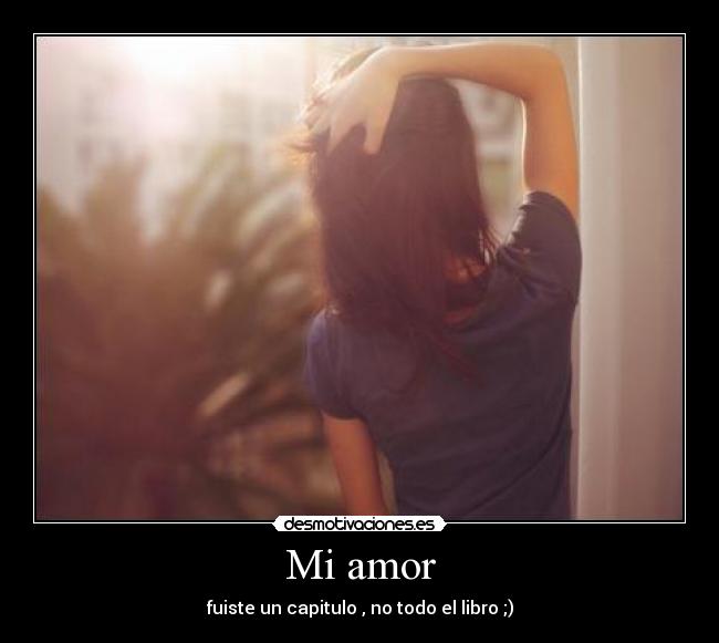 Mi amor - fuiste un capitulo , no todo el libro ;)