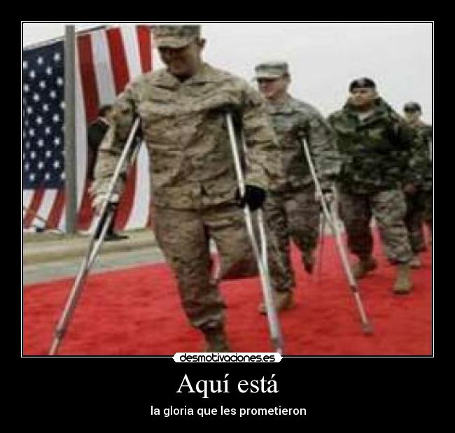 Aquí está - la gloria que les prometieron