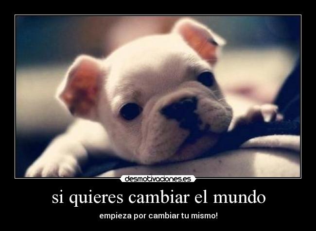 si quieres cambiar el mundo -