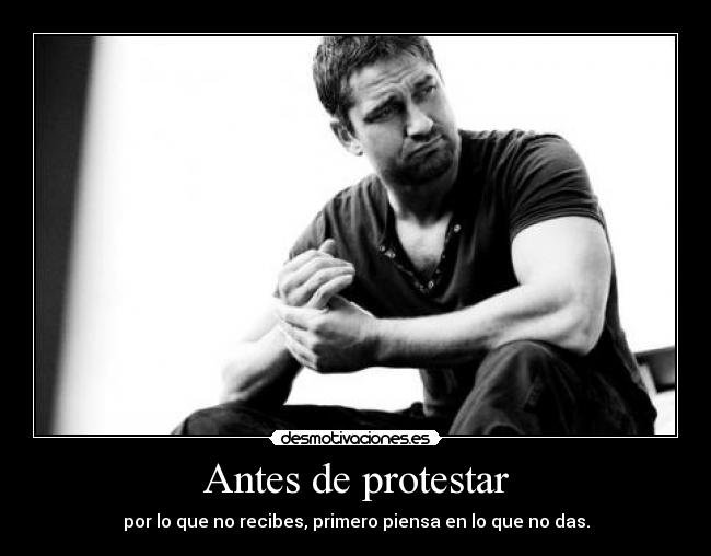 Antes de protestar - 