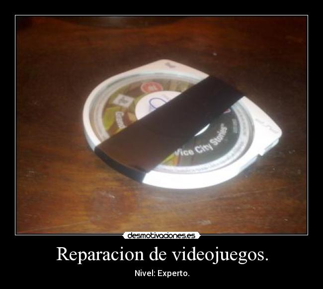 carteles videojuegos reparacion desmotivaciones