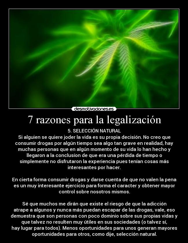 7 razones para la legalización - 