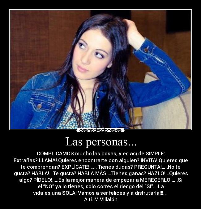 Las personas... -