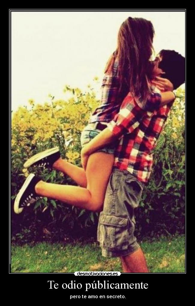 Te odio públicamente - pero te amo en secreto.