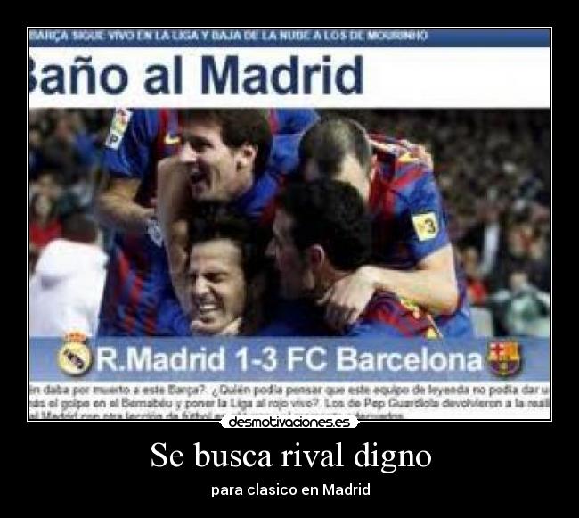 Se busca rival digno - 