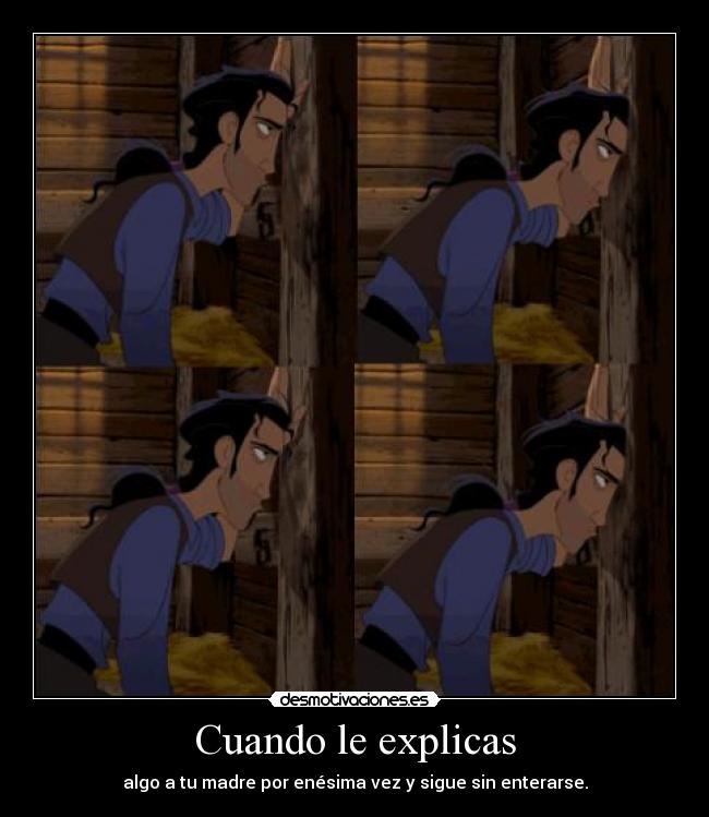 Cuando le explicas -