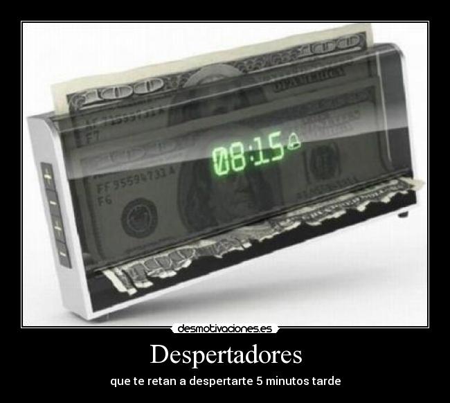 Despertadores - que te retan a despertarte 5 minutos tarde