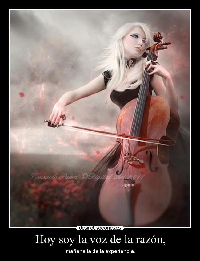 Hoy soy la voz de la razón, -