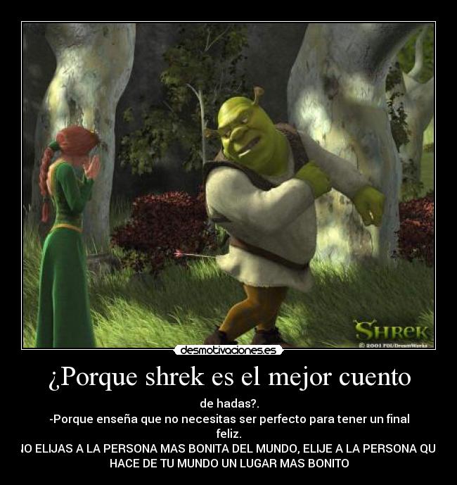 carteles shrek amor bonita mundo lugar desmotivaciones
