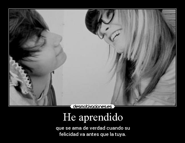 He aprendido -