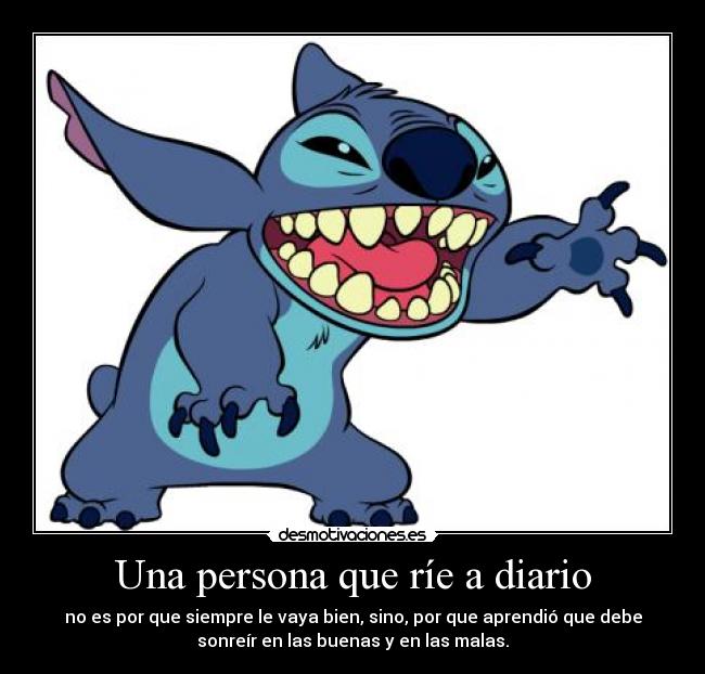 Una persona que ríe a diario -