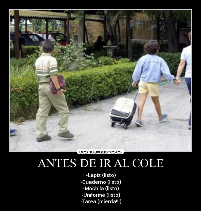 ANTES DE IR AL COLE -