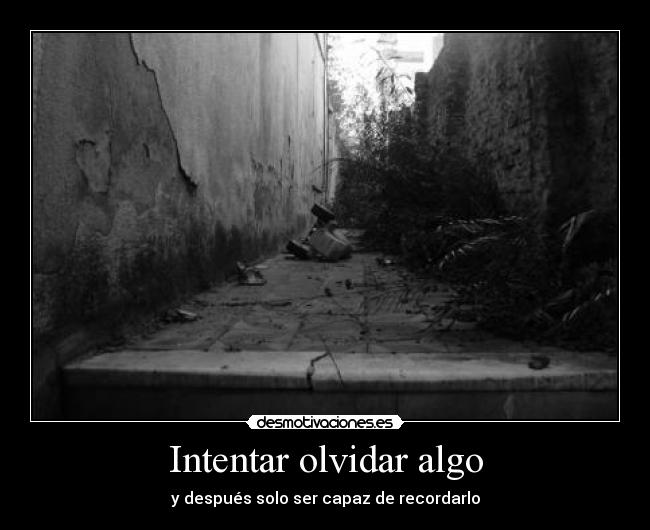 Intentar olvidar algo - y después solo ser capaz de recordarlo