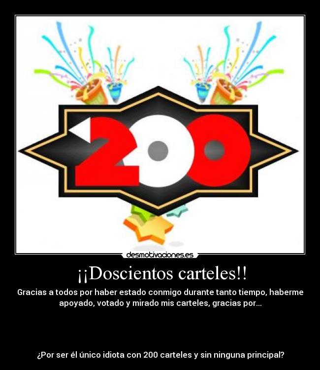 ¡¡Doscientos carteles!! -