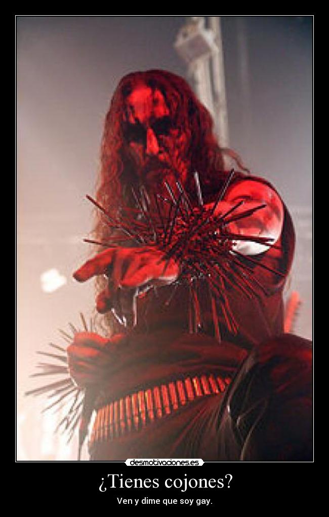 ¿Tienes cojones? - Ven y dime que soy gay.