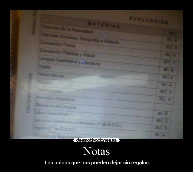 Notas - Las unicas que nos pueden dejar sin regalos