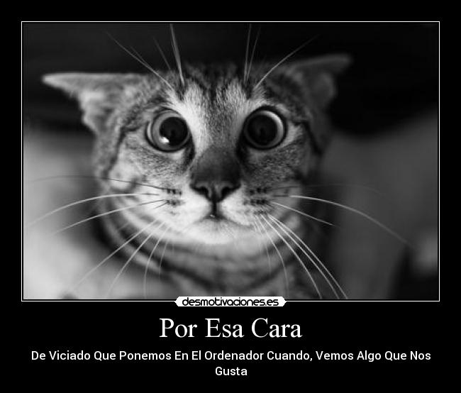 Por Esa Cara - De Viciado Que Ponemos En El Ordenador Cuando, Vemos Algo Que Nos Gusta