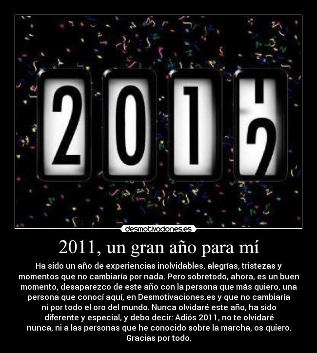 2011, un gran año para mí - 