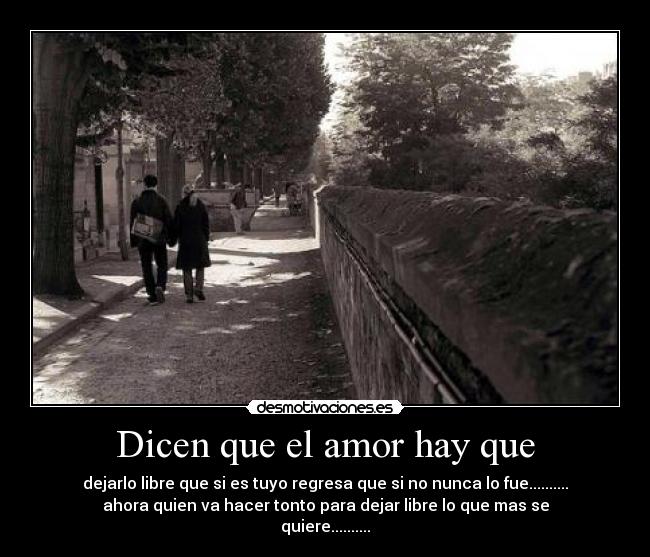 carteles amor dicen que amor desmotivaciones