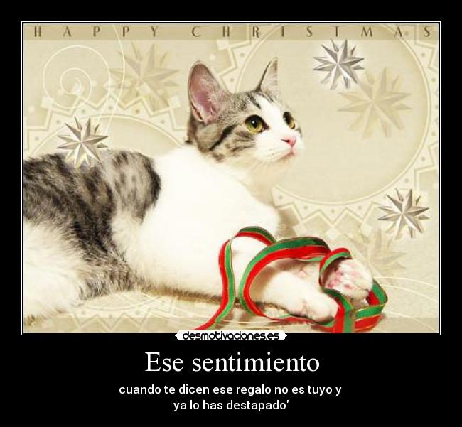 Ese sentimiento - cuando te dicen ese regalo no es tuyo y
ya lo has destapado