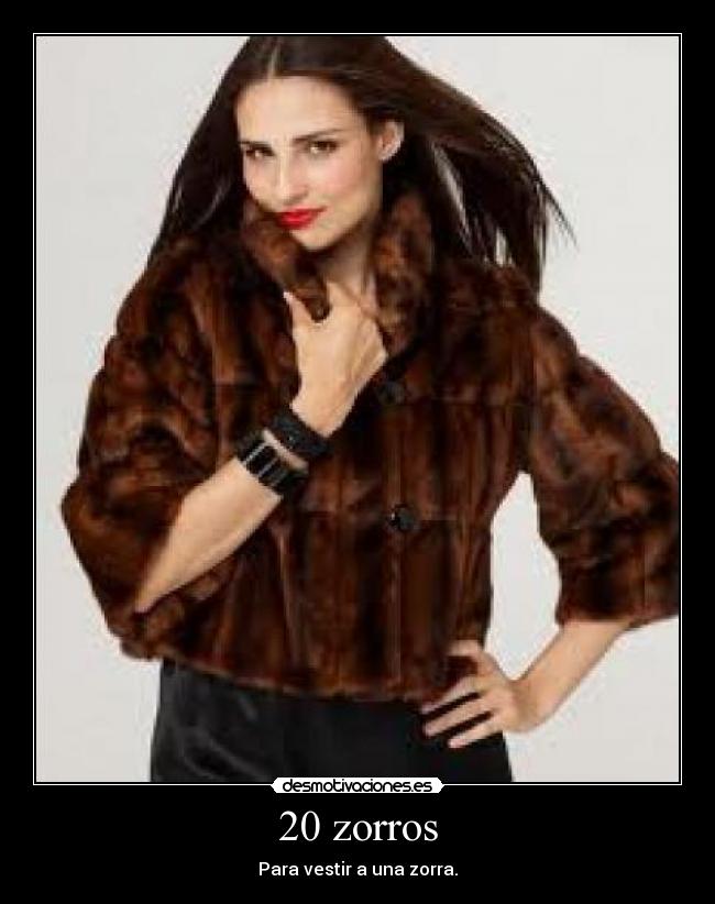20 zorros - Para vestir a una zorra.