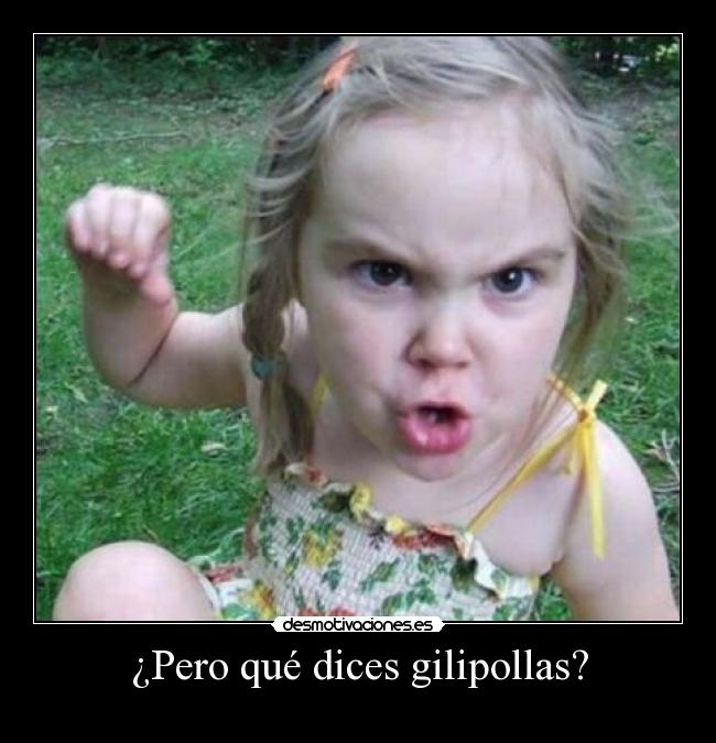 ¿Pero qué dices gilipollas? -