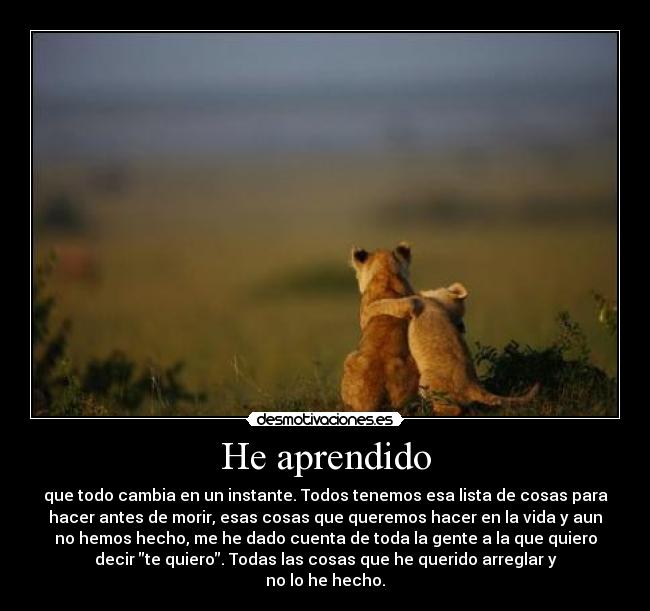 He aprendido -