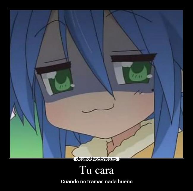 carteles anime konata kawaii otaku moe manga lucky star desmotivaciones