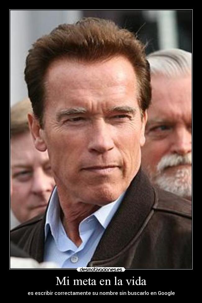 Mi meta en la vida - es escribir correctamente su nombre sin buscarlo en Google