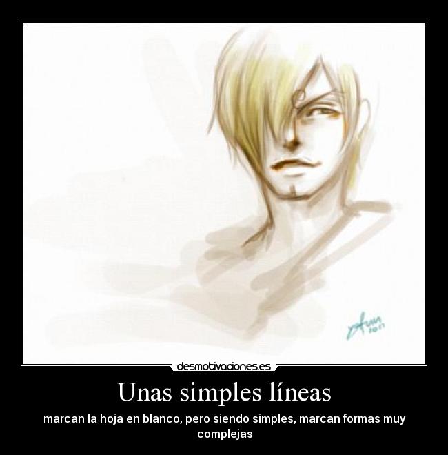 carteles one piece sanji simples lineas marcar hoja blanco siendo simple marcar forma compleja desmotivaciones