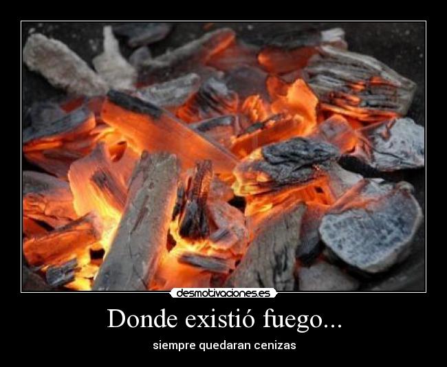 Donde existió fuego... -